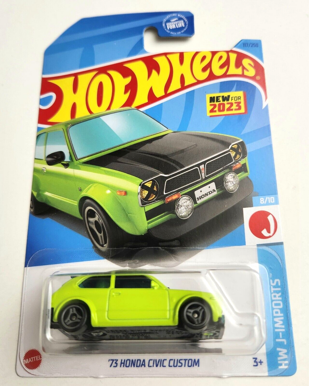 Hot Wheels '73 Honda Civic Custom Green #117 - 2023 HW J-Imports