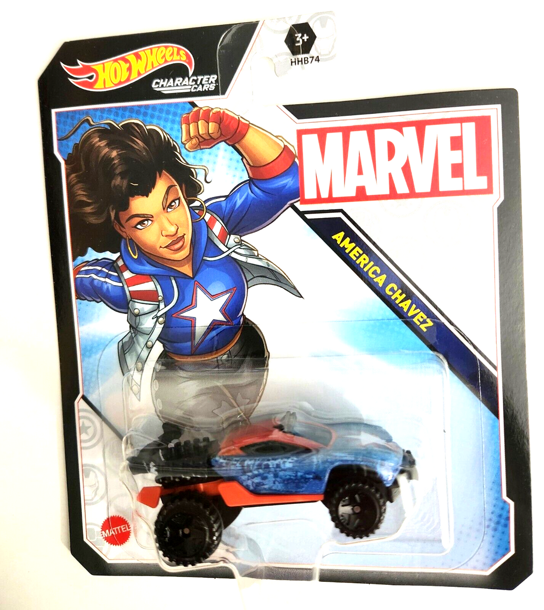 Hot Wheels America Chavez Blue  - 2023 Marvel Character Cars