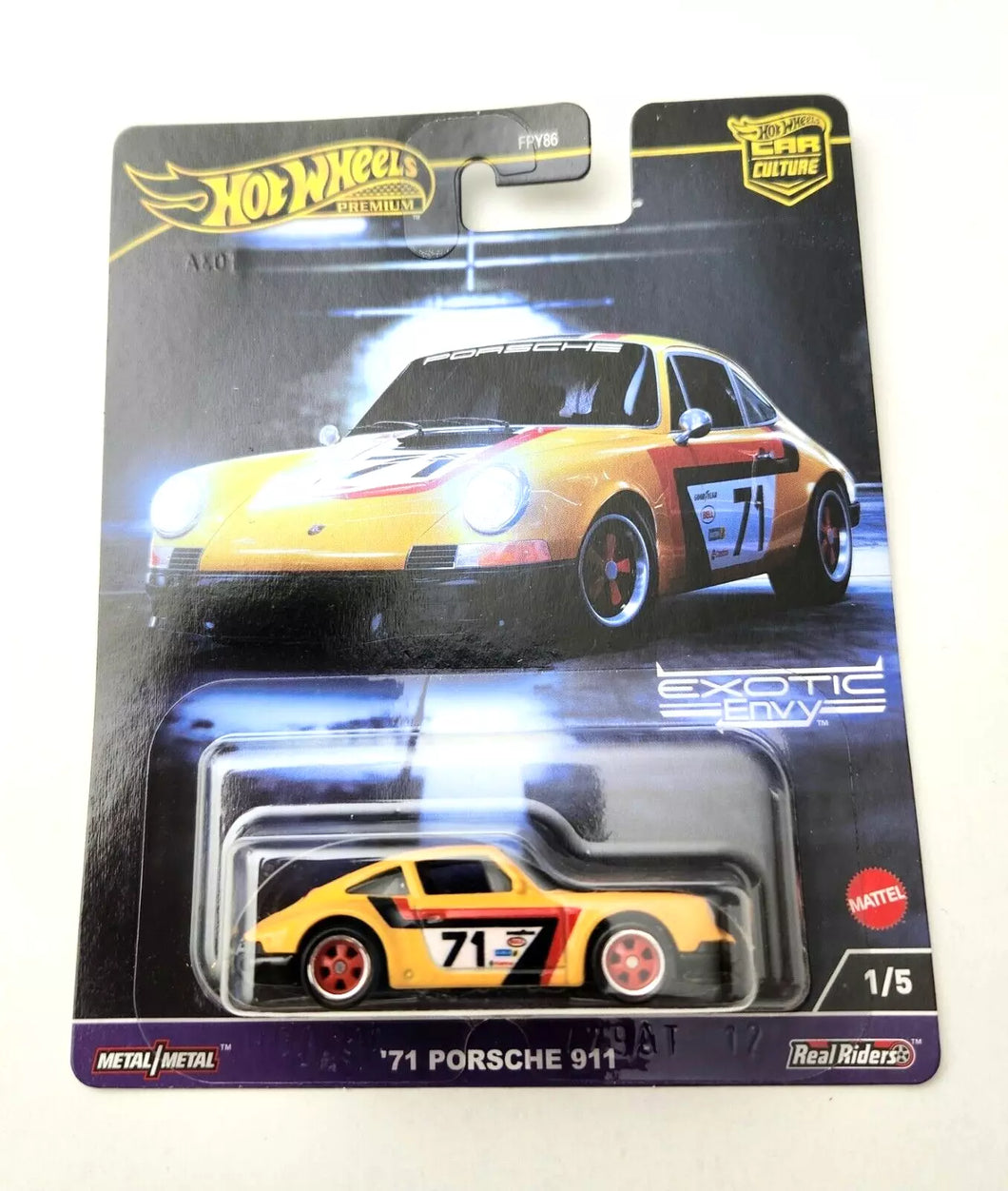 Hot Wheels '71 Porsche 911 Yellow #1 1/5 - 2024 Car Culture: Exotic Envy