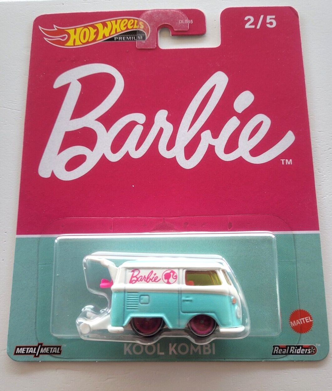Hot Wheels Kool Kombi Barbie White & Turquoise #2 2022 Pop Culture Mattel Brands