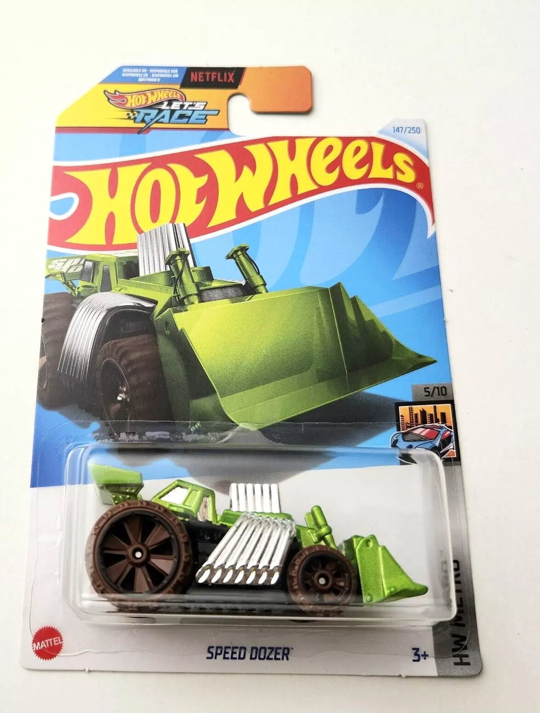 Hot Wheels Speed Dozer Green #147 147/250 - 2024 HW Metro