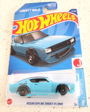 Load image into Gallery viewer, Hot wheels Nissan Skyline 2000 GT-R LBWK Blue #174 174/250 2022 HW J-Imports 8/1
