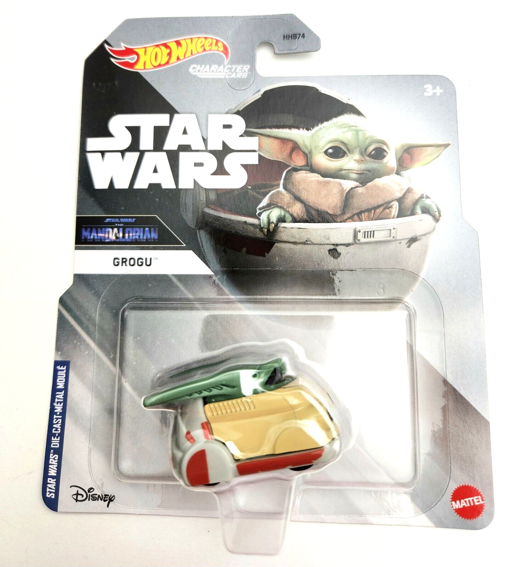 Hot Wheels Grogu -4B12 Green  - 2023 Star Wars Character Cars