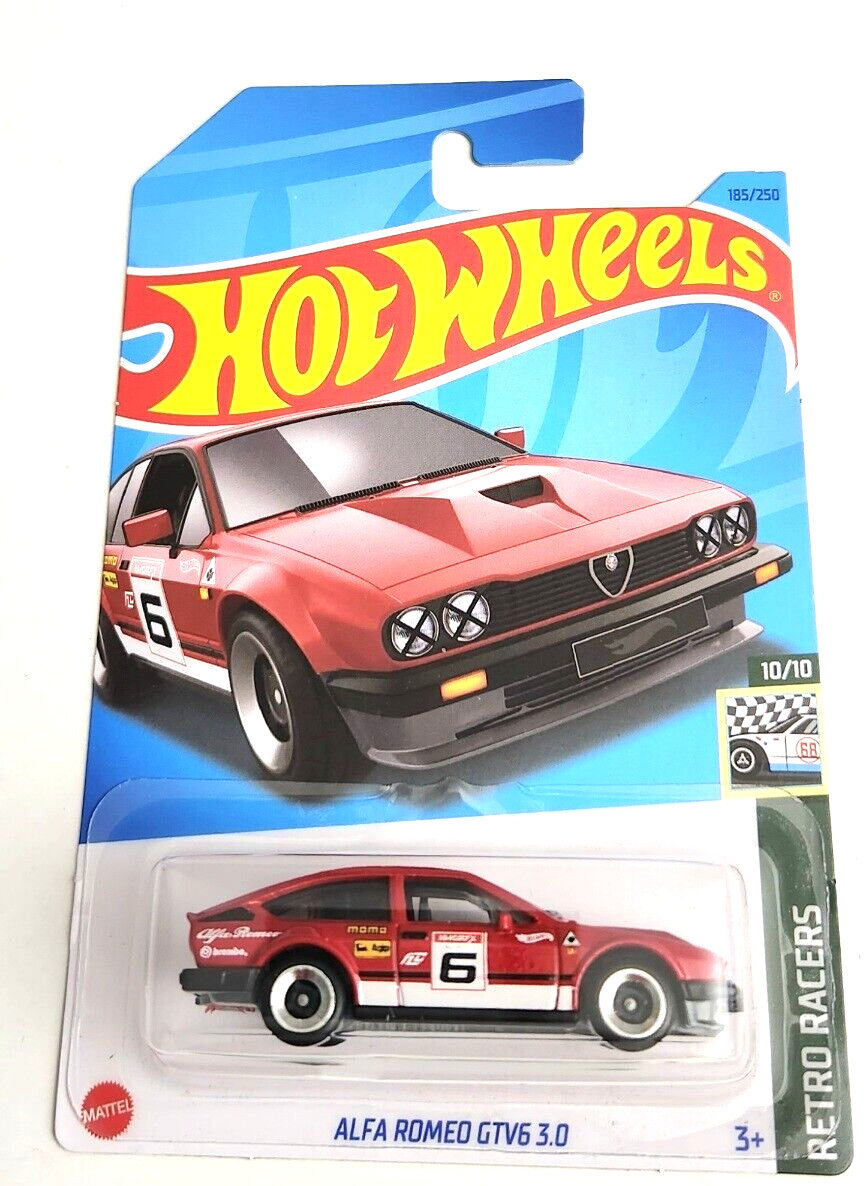 Hot Wheels Alfa Romeo GTV6 3.0 Red #185 - 2023 Retro Racers