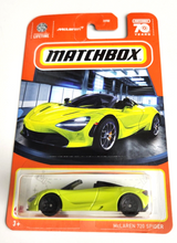 Load image into Gallery viewer, Matchbox Mclaren 720 Spider Lime green - 2023 Basic Car
