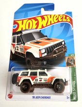 Load image into Gallery viewer, Hot Wheels &#39;95 Jeep Cherokee Ivory #176 - 2023 Mud Studs - Treasure Hunt
