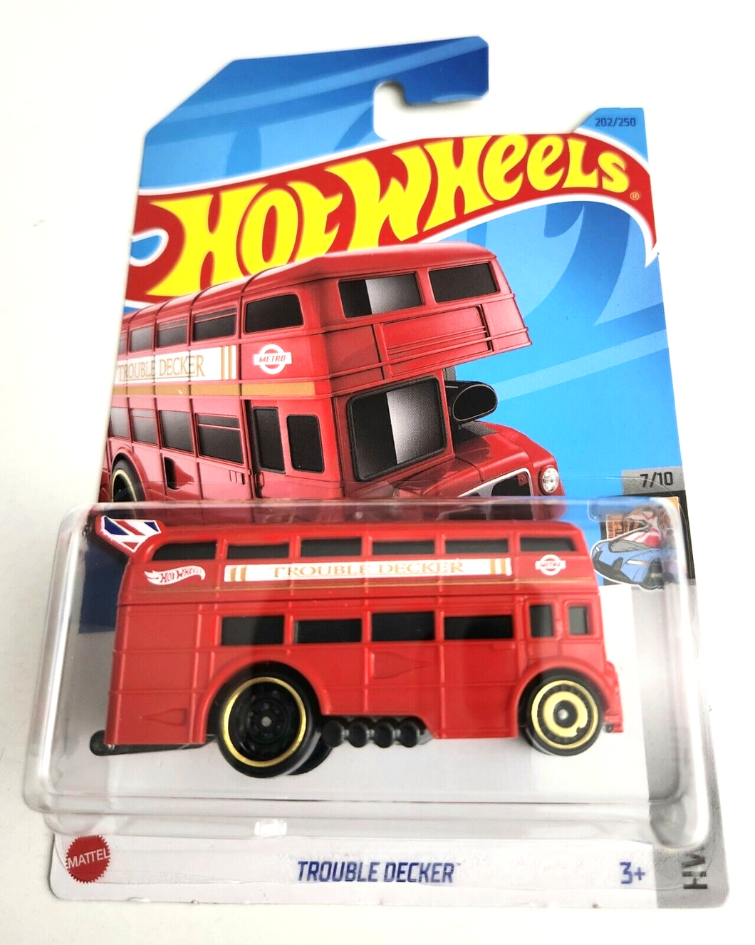 Hot Wheels Trouble Decker Red #202 - 2023 HW Metro