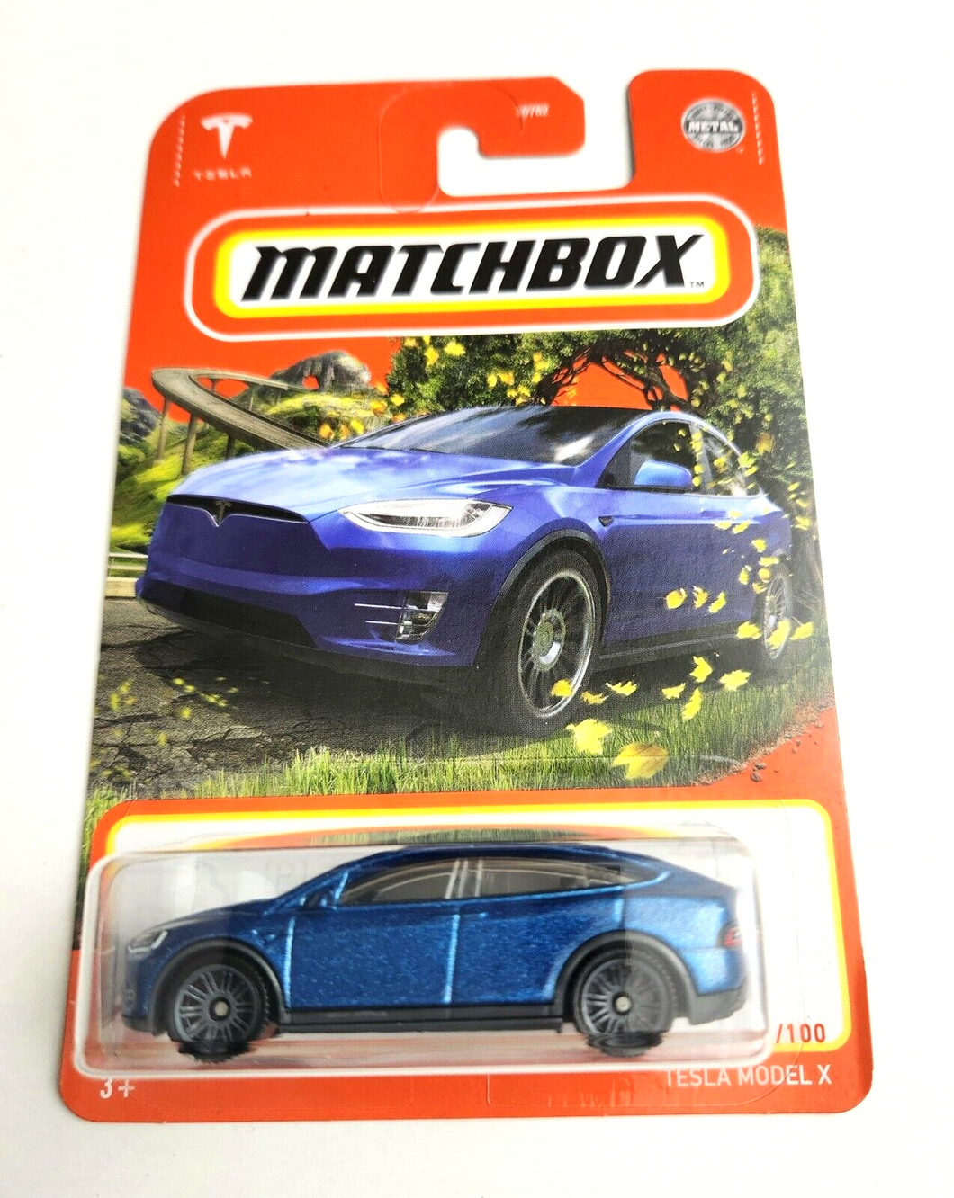 Matchbox Tesla Model X Blue #53 53/100 2022 Basic Car