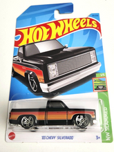 Load image into Gallery viewer, Hot Wheels &#39;83 Chevy Silverado Black #191 - 2023 HW Slammed
