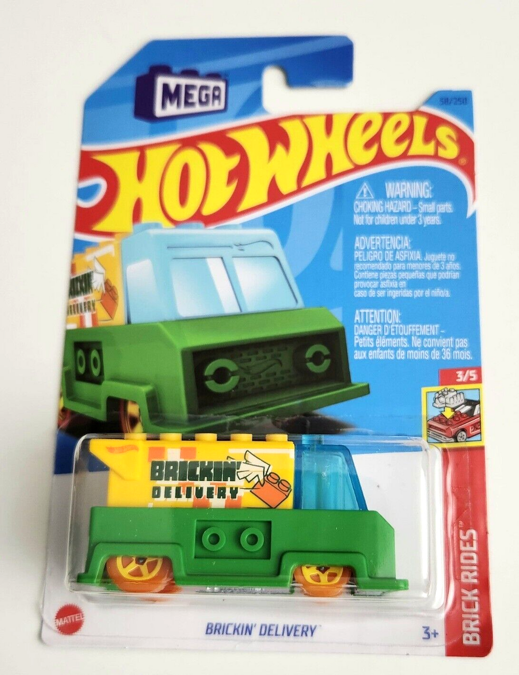 Hot Wheels Brickin' Delivery Green #58 - 2023 Brick Rides