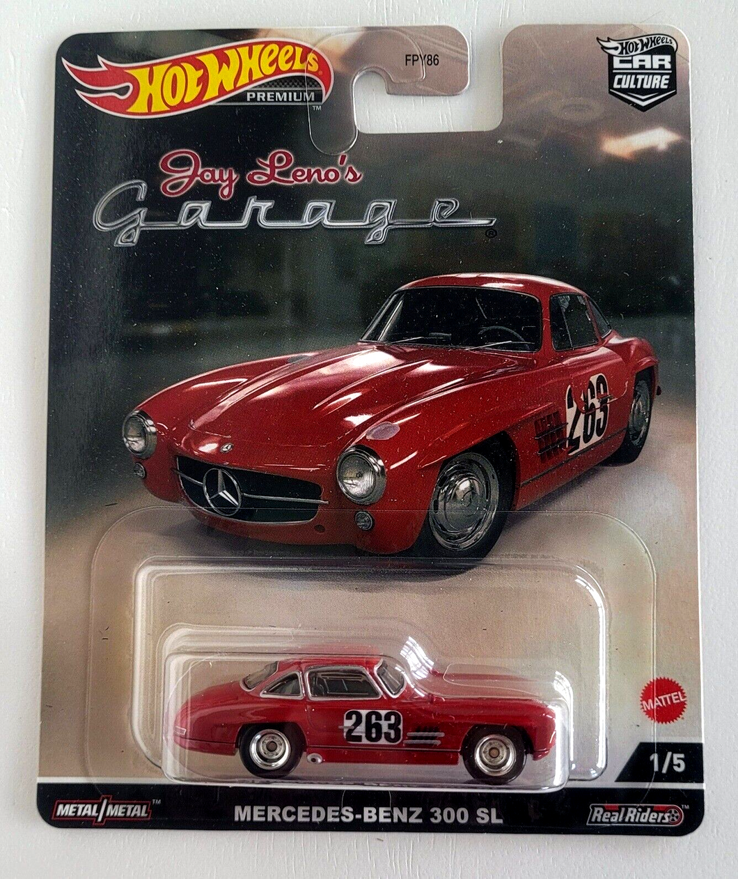 Hot Wheels Mercedes-Benz 300 SL Red #1 - 2022 Car Culture: Jay Leno's Garage