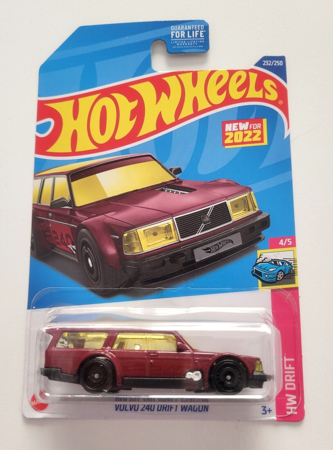 Hot Wheels Volvo 240 Drift Wagon Oxblood #232 - 2022 HW Drift