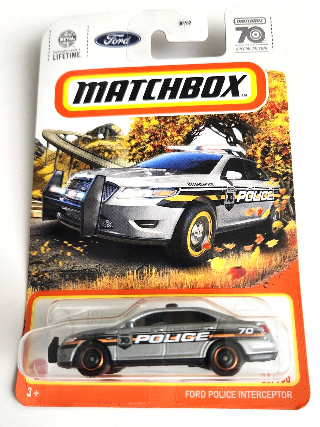 Matchbox Ford Police Interceptor Gray #23 - 2023 Basic