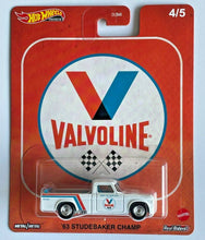 Load image into Gallery viewer, Hot Wheels &#39;63 Studebaker Champ White #4 2020 Pop Culture Vintage Oil Valvoline
