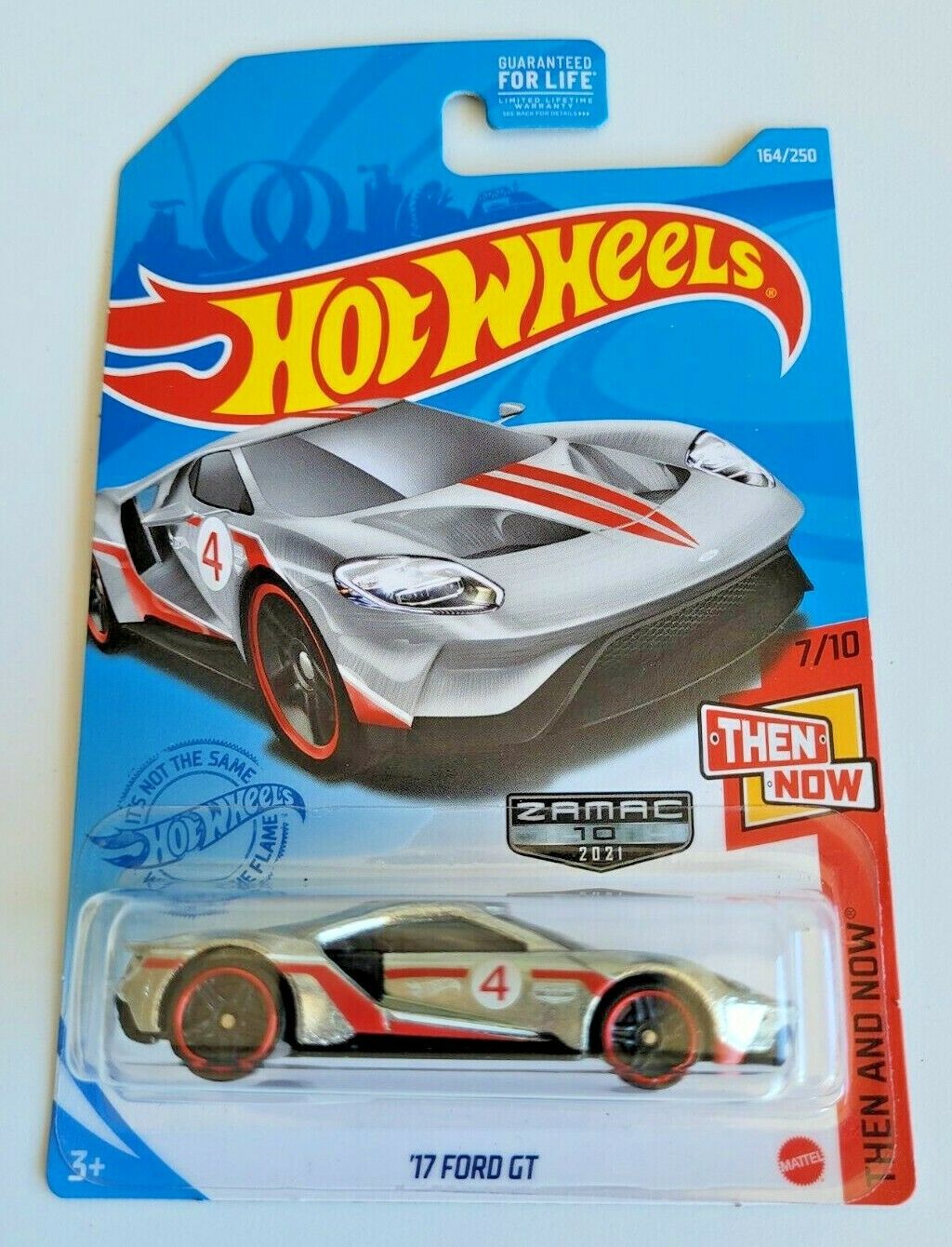 Hot Wheels '17 Ford GT ZAMAC #164 164/250 2021 Then and Now 7/10